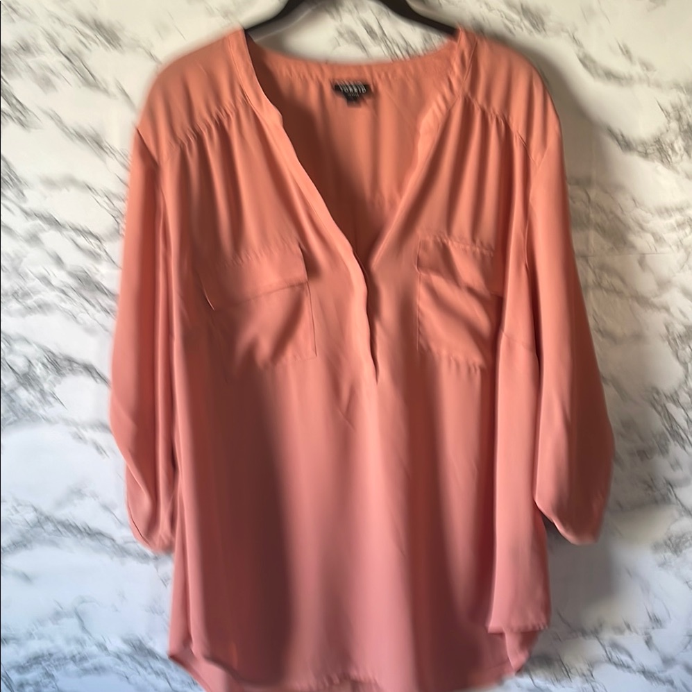 Torrid 2(1x) Coral Blouse